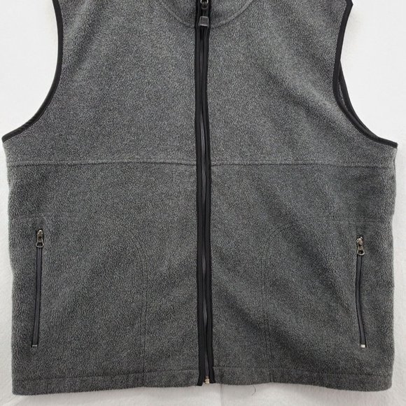 AMERICAN OUTPOST Vest Men's Full Zip Mock Neck Fleece Sleeveless Gray Large - Picture 3 of 10